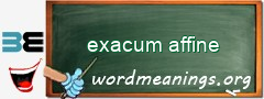 WordMeaning blackboard for exacum affine